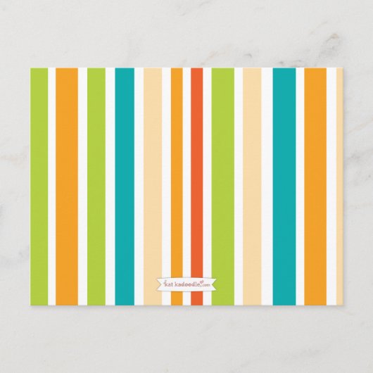 Retro Stripe Baby shower Advies voor mamma (Voorkant)