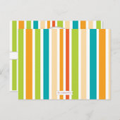 Retro Stripe Baby shower Advies voor mamma (Voorkant / Achterkant)