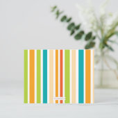 Retro Stripe Baby shower Advies voor mamma (Staand voorkant)