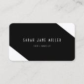 Retro Stripe - chique zwart-wit Visitekaartje (Voorkant)