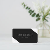 Retro Stripe - chique zwart-wit Visitekaartje (Staand voorkant)