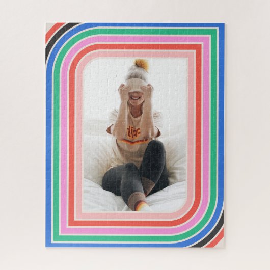 Retro Stripe  foto 16x20 1970s Puzzle Legpuzzel (Verticaal)