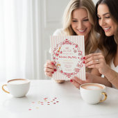 Retro Stripe Galentine's Invitation Kaart