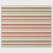 Retro Stripe kerstpapier Cadeaupapier (Vlak)