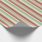 Retro Stripe kerstpapier Cadeaupapier (Hoek)