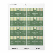 Retro Stripe Lijnen Cosmetische Druppelflesje Etik Etiket (Full Sheet)