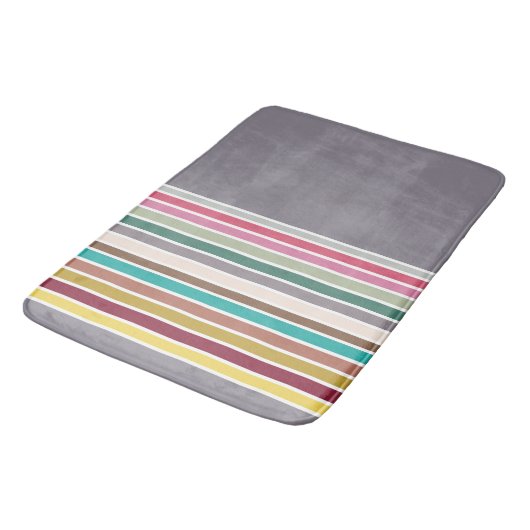 Retro Stripe Patroon Badmat (Gekanteld)