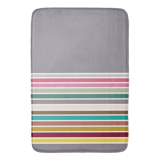 Retro Stripe Patroon Badmat (Voorkant Verticaal)