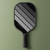 Retro Stripe Patroon Black Grey  vibe Pickleball Paddle