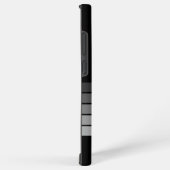 Retro Stripe Patroon Black Grey  vibe Samsung Galaxy Hoesje (Rechterkant)