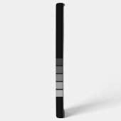 Retro Stripe Patroon Black Grey  vibe Samsung Galaxy Hoesje (Linkerkant)