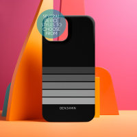 Retro Stripe Patroon Black Grey  vibe