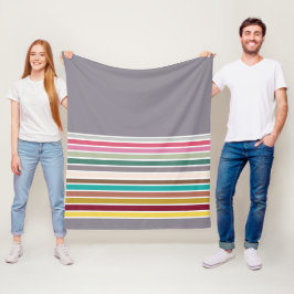 Retro Stripe Patroon Fleece Deken