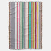 Retro Stripe Patroon Gooi Deken (Voorkant Verticaal)