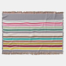 Retro Stripe Patroon Gooi Deken