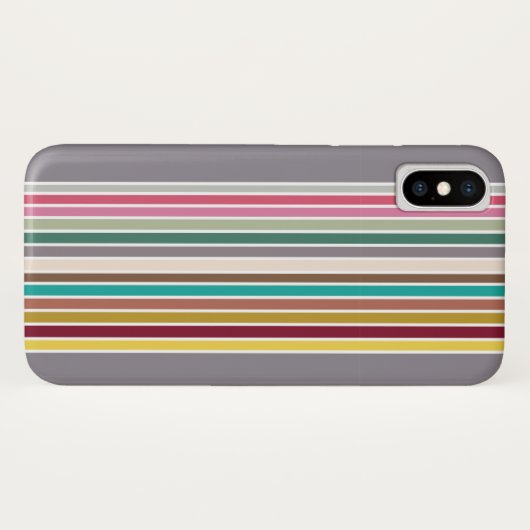 Retro Stripe Patroon iPhone / iPad Case (Achterkant (horizontaal))