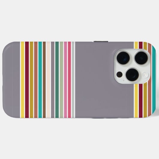 Retro Stripe Patroon iPhone / iPad Case (Achterkant (horizontaal))