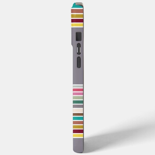 Retro Stripe Patroon iPhone / iPad Case (Achterkant / Links)