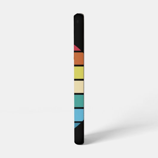 Retro Stripe Patroon Regenboog  vibe zonsondergang Samsung Galaxy Hoesje (Linkerkant)