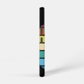 Retro Stripe Patroon Regenboog  vibe zonsondergang Samsung Galaxy Hoesje (Rechterkant)