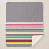 Retro Stripe Patroon Sherpa Deken (Voorkant)