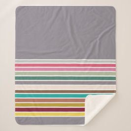 Retro Stripe Patroon Sherpa Deken