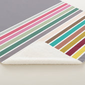 Retro Stripe Patroon Sherpa Deken (3/4)