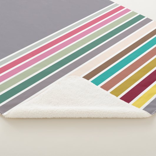 Retro Stripe Patroon Sherpa Deken (3/4)