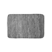 Retro Stripe Patroon Verticaal zwart-wit BW Badmat (Voorkant)