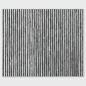 Retro Stripe Patroon Verticaal zwart-wit BW Cadeaupapier (Vlak)