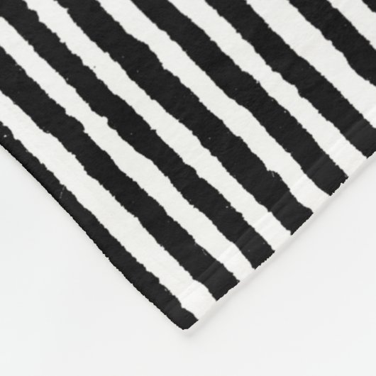 Retro Stripe Patroon Verticaal zwart-wit BW Fleece Deken (Hoek)