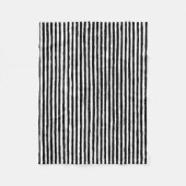 Retro Stripe Patroon Verticaal zwart-wit BW Fleece Deken (Voorkant)