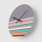 Retro Stripe Patroon Wandklok (Hoek)