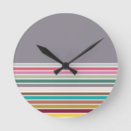 Retro Stripe Patroon Wandklok