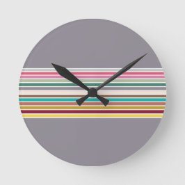 Retro Stripe Patroon Wandklok
