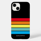 Retro Stripe Patroonregenboogstraal  vibe Case-Mate iPhone Case (Achterkant)