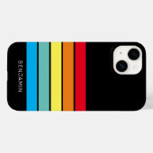 Retro Stripe Patroonregenboogstraal  vibe Case-Mate iPhone Case (Achterkant (horizontaal))
