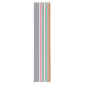Retro Stripe Pattern Table Runner Korte Tafelloper (Voorkant)