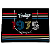 Retro Stripe Primaire Kleuren 1975 50th Groot Cadeauzakje (Voorkant)