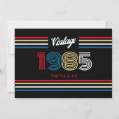  Retro Stripe Primaire Kleuren 1985 Kaart (Voorkant)