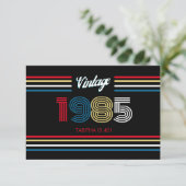 Retro Stripe Primaire kleuren Bedankkaart (Staand voorkant)