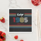  Retro Stripe Primaire kleuren Servet (Insitu)