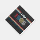  Retro Stripe Primaire kleuren Servet (Hoek)