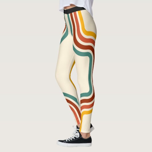 Retro Stripe Rainbow  Leggings (Links)