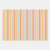 Retro Stripe Style Pastelwikkelpapier Inpakpapier Vel (Voorkant)