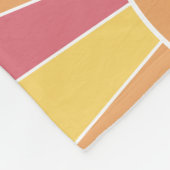 Retro stripe sunrise - pastelregenboogscriptnaam fleece deken (Hoek)