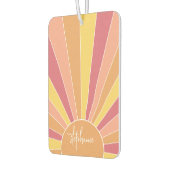 Retro stripe sunrise - pastelregenboogscriptnaam luchtverfrisser (Links)