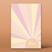 Retro stripe sunrise - pastelregenboogscriptnaam post-it® notes