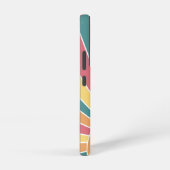 Retro stripe sunrise - pastelregenboogscriptnaam samsung galaxy hoesje (Rechterkant)