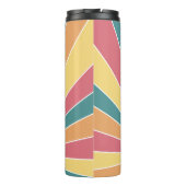 Retro stripe sunrise - pastelregenboogscriptnaam thermosbeker (Achterkant)